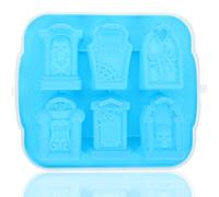 SOESFOUFU Stampo per Cubetti di Ghiaccio a Forma di Tomba in Silicone Blu Riutilizzabile e Salvaspazio per Halloween e Feste Coperchio per Cioccolatini e Ghiaccio