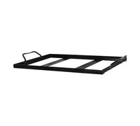 SOESFOUFU Supporto Accessorio BBQ Robusto in Ferro Smaltato per Piastra di Sale Nero Senza Odore Design Semplice per Picnic e Campeggio