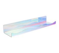 SOESFOUFU Supporto Dischi in Vinile e Mensola da Parete in Acrilico Trasparente, Porta Oggetti per Libri e Smalti, Scaffale Salvaspazio per Studio e Casa