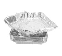 SOESFOUFU Teglie 30 Pezzi Quadrate Usa e Getta in Alluminio Interno Profondo Resistenti ad Alte Temperature per Riscaldamento e Cottura per Forno e Friggitrice ad Aria