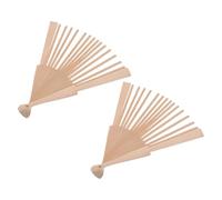 SOESFOUFU Telaio Ventaglio 2 Pezzi Legno Naturale 16 Stecche 23 CM Struttura Robusta per Ventagli Fai da Te in Sessioni di Gruppo e Hobby Creativi