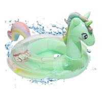 SOETDERT Anello di Nuoto per Bambini, Salvagente Gonfiabile Bambini, Unicorno Piscina Galleggiante Neonato, Seggiolino Piscina per Bebè, Nuoto Anello Gonfiabile per Bambino 6 Mesi a 3 Anni (Verde)
