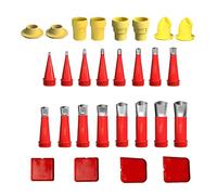 SoeUyd 28 Pezzi Ugelli Per Calafataggio，Beccuccio Silicone, Applicatore Ugelli Calafataggio, Incollaggio Liscio Rapido Fissaggio Adatto per Facciate, Finestre, Ponti Rotti E Altri Progetti Edilizi