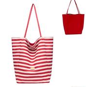 SoeUyd Borsa Tela, Tote Bag Donna, Borsa Mare Donna, Borsa Shopper Donna, Adatto per il Lavoro, L'ufficio, lo Shopping, la Scuola e la Vita Quotidiana, con Design a Doppia Faccia e Stili Diversi