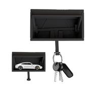 SoeUyd Cassetta Portachiavi per Auto, Garage con Porta Apribile, da Parete per Montaggio a Parete, Gancio Portachiavi, Gancio per Chiavi per Gli Amanti Delle Auto (Nero)