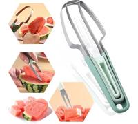SoeUyd Taglierina per Angurie 3 in 1, Taglia Anguria, Taglia-Melone Multifunzione, Adatto a Tutti i Tipi di Frutta e Meloni, Piccolo e Portatile, per i Viaggi, il Campeggio e la Casa