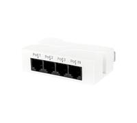 SOEWGAIJI Extender Poe a 4 Porte 10/100Mbps Ripetitore Switch di Rete da 1 a 3 con Funzione Plug And Play IEEE802.3af