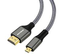 SOEYBAE Cavo Micro HDMI a HDMI 3M, 4K Ultra HD 60Hz HDR 1080p 3D, Alta Velocità 18Gbps, Compatibile con Canon Nikon Sony Fotocamere Digitali, Videocamere, Laptop, PC Desktop, Monitor TV