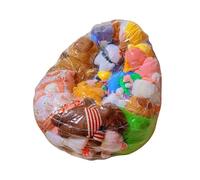 SOFA ARGANISER SPACE - Borsa per fagioli trasparente, porta animali in peluche, mobili per camera da letto, spazio vitale, seduta per adulti, adolescenti e bambini a casa