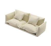 Sofa Per Case Da Giocattolo In Scala 1:12 Con Finitura,beige | frame in PP, superficie texturizzata morbida, ideale per le vetrine e le piccole composizioni sulla scaffale