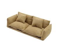 Sofa Per Case Da Giocattolo In Scala 1:12 Con Finitura,cachi | frame in PP, superficie texturizzata morbida, ideale per le vetrine e le piccole composizioni sulla scaffale