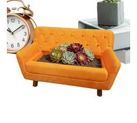 Sofa Planter, Decorative Flower Pot Container, 9.05X5.51X4.56 inch Breathable Plant Holder with Drainage Airflow System, Resin Lightweight Build, Creative Decor Modern Style, Plant Pot for Balcony