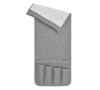 Sofa remote control holder - non-slip couch organizer | 5 pockets, grigio, practical storage for books, laptop, smartphone controller, ideale for the living room, bedroom, office, campeggio