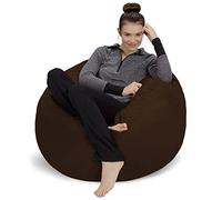 Sofa Sack Poltrona a sacco in peluche, ultra morbida, in memory foam, con rivestimento in microsuede, con imbottitura in schiuma, mobili e accessori per dormitorio, 1,8 m, marrone