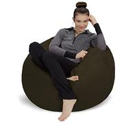 Sofa Sack Pouf Pouf per mobili in memory foam da 3 piedi, divano medio con morbida fodera in microfibra, colore verde coccodrillo
