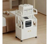 SOFACHEN Carrello beauty mobile con cassetto, barriera curva rialzata per evitare la caduta degli oggetti, scaffale di stoccaggio pratico per nail salon, barbershop e spa(Style 4)