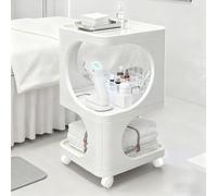 SOFACHEN Carrello beauty utility a 3 livelli, stazione da salone per parrucchieri con ruote silenziose girevoli 360°, carrello pratico per clinica, beauty, salone e spa