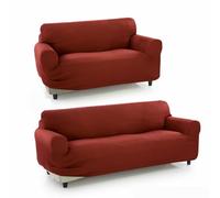 SOFAKOVER® Copridivano super elastico, confezione x2 copridivano per divano a 3 e 2 posti, dal design esclusivo, traspirante, comodo e resistente, copridivano, facile da montare. 2+3 posti. Colore