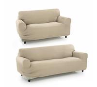 SOFAKOVER® Copridivano super elastico, confezione x2 copridivano per divano a 3 e 2 posti, dal design esclusivo, traspirante, comodo e resistente, copridivano, facile da montare. 2+3 posti. Colore