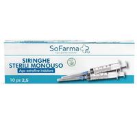 sofarmapiu' Siringa sterile 2,5mm gauge 23 10 pezzi