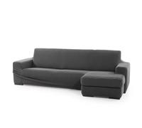 SOFASKINS® copridivano chaise longue super elasticizzato, copridivano braccio destro corto, design esclusivo, copridivano resistente, dimensioni compatibili divano (210-340 cm), Colore Grigio scuro