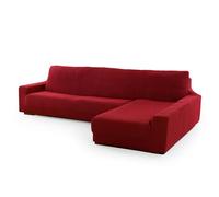 SOFASKINS® copridivano chaise longue super elasticizzato, copridivano braccio destro lungo, design esclusivo, copridivano resistente, dimensioni compatibili divano (210-340 cm), Colore Rosso