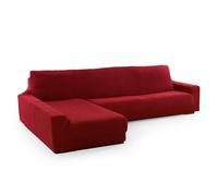 SOFASKINS® copridivano chaise longue super elasticizzato, copridivano braccio sinistro lungo, design esclusivo, copridivano resistente, dimensioni compatibili divano (210-340 cm), Colore Rosso