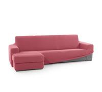 SOFASKINS®copridivano chaise longue super elasticizzata, braccio sinistro corto, design esclusivo, resistente, dimensioni compatibili divano (210-340 cm), Colore Clear fuxia