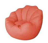 Sofdicht Bean Bag Chair Cover+Copertura Footstool (No Filler), Petal Design Seat Recliner Lazy Sofa Cover per Organizzazione Peluche Memory Foam Giocattoli, Couples Sofa Sack Pigro, Arancione