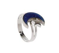SOFEA Anello Che Cambia Colore Luna a Forma di Stella Cambia Colore Anello d'umore Emozione Sensazione di Temperatura Anelli Donna