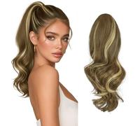 Sofeiyan Coda di Cavallo Lunga e Ondulata con Pinza, Estension Ponytail a Doppio Uso, 41 cm Naturale Sintetico Posticcio Fermaglio per Capelli Donna, H12/88#