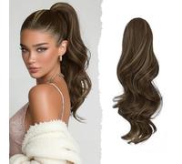 Sofeiyan Coda di Cavallo Lunga e Ondulata con Pinza, Estension Ponytail a Doppio Uso, 41 cm Naturale Sintetico Posticcio Fermaglio per Capelli Donna, 10H24B#