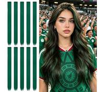 Sofeiyan Extension per Capelli con Colori Vivaci per Feste, 56 cm, 10 Pezzi, Extension Lisce Multicolore,Lunghe, Accessori per Capelli a Clip per Donne Festa 2026 FIFA World Cup, Polaris