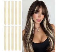 Sofeiyan Extension per Capelli con Colori Vivaci per Feste, 56 cm, 10 Pezzi, Extension Lisce Multicolore,Lunghe, Accessori per Capelli a Clip per Donne Festa 2026 FIFA World Cup, Beige