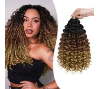 Sofeiyan GOGO Curl Capelli Crochet 14 Pollici 8 Pacchi Extension Ricci Sintetici Pre-Looped per Trecce Afro, Boho e Goddess, Onde Oceaniche Naturali per Donne,T1B/30/27#