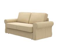 Soferia Fodera di ricambio compatibile per BACKABRO divano letto a 3 posti - tessuto Ribera Beige (velluto a coste, idrorepellente, lavabile in lavatrice)