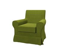 Soferia Fodera di ricambio compatibile per JENNYLUND poltrona, tessuto Elegance Green, verde