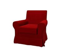 Soferia Fodera di ricambio compatibile per JENNYLUND poltrona, tessuto Elegance Red, rosso
