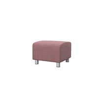 Soferia Fodera di ricambio compatibile per KLIPPAN pouf, tessuto Naturel Coral, arancione