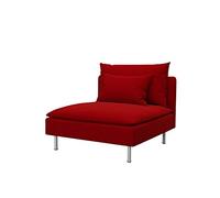 Soferia Fodera di ricambio compatibile per SÖDERHAMN elemento a 1 posti, tessuto Elegance Red, rosso