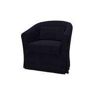 Soferia Fodera di ricambio compatibile per TULLSTA poltrona, tessuto Elegance Black, nero