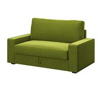 Soferia Fodera di ricambio compatibile per VILASUND divano letto a 2 posti, tessuto Elegance Green, verde