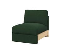 Soferia Fodera di ricambio compatibile per VIMLE divano a 1 posti, tessuto Majestic Velvet Bottle Green, verde