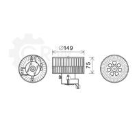 Soffiante Interna Finale Riscaldamento Motore Ventola per Mercedes W168