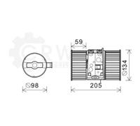 Soffiante Interna Finale Riscaldamento Motore Ventola per Renault Megane 3 Coupé