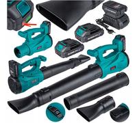 Soffiatore A Batteria 21V 2x Batteria Soffiatore Giardino Senza Fili Set