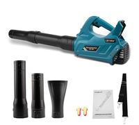 Soffiatore a batteria compatibile con Makita 18 V, 20000 giri/min, 6 marce, potente soffiatore elettrico per foglie, giardino, neve e polvere (senza batteria, senza caricatore)