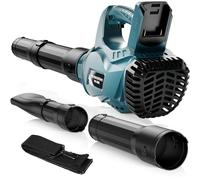 Soffiatore a Batteria compatibile per Bosch 21 V, Soffiatore di Foglie Senza Fili, Ventola a 6 livelli, Soffiatore Rimovibile, 300 km/h, 2 Ugelli, per giardino, manutenzione del prato e rimozione