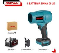 SOFFIATORE A BATTERIA FOGLIE ASCIUGATRICE PER MAKITA 18V TURBO BLOWER VENTOLA