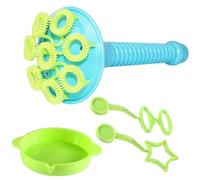 Soffiatore a bolle di tromba: materiale ABS di alta qualità fa suoni divertenti, bastone manuale per bolle di sapone, set di giocattoli per il bagno da giardino, divertimento interattivo durante le